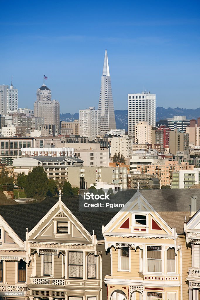 Riga skyline di San Francisco da cartolina - Foto stock royalty-free di Affollato