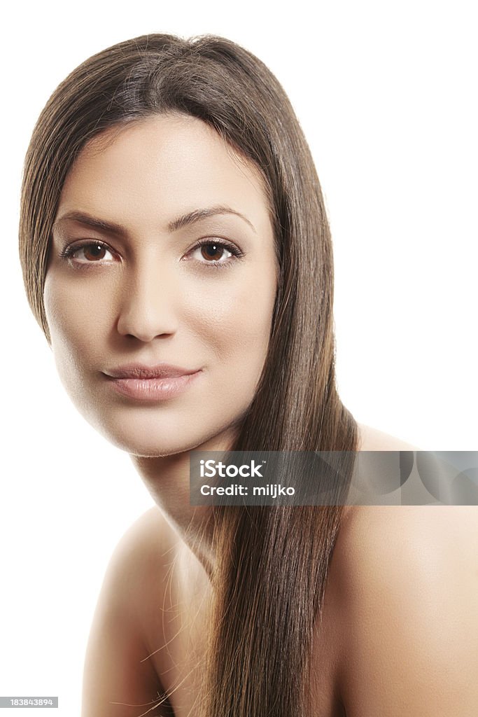 Jovem mulher com cabelo bonito - Royalty-free Adulto Foto de stock