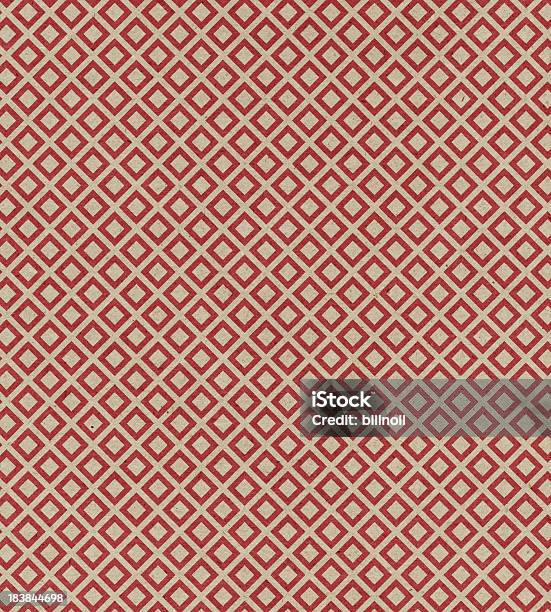 Red Paper With Block Pattern Stock Photo - Download Image Now - Backgrounds, Beige, Brown