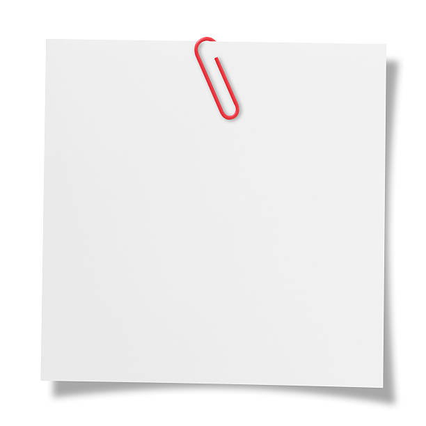 Blank note Blank note with paper clip. binder clip stock pictures, royalty-free photos & images