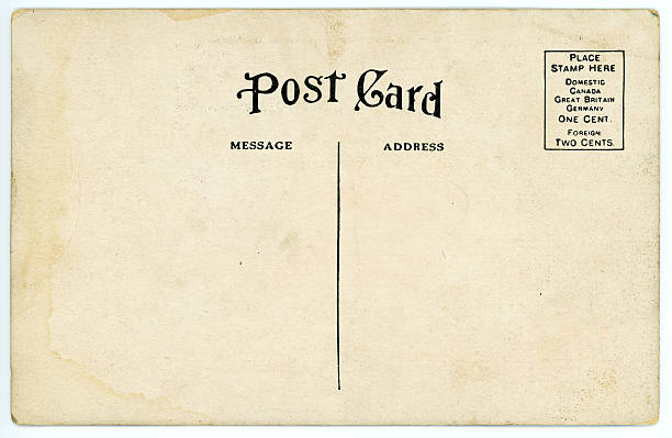 istock Retro Background Image of an Vintage Antique Postcard Back 183844794