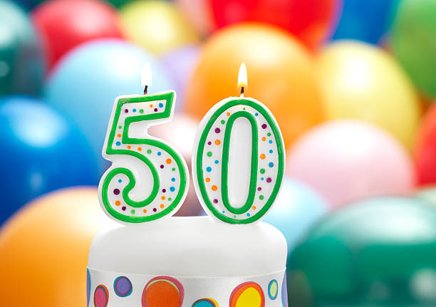 Sweet Happy birthday cake decorated with candle ready for party