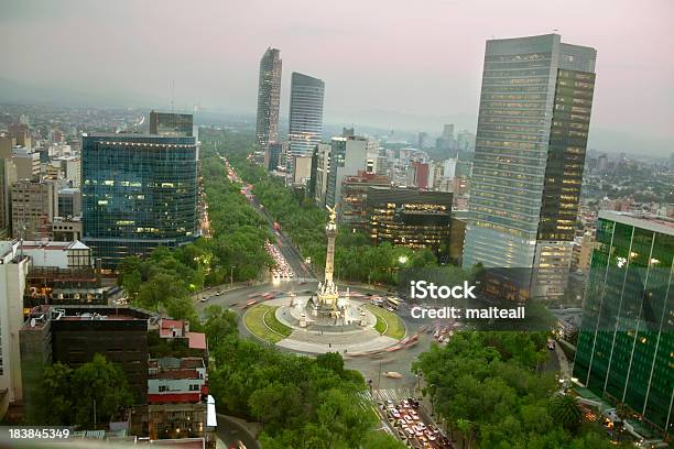 Cidade Do México - Fotografias de stock e mais imagens de Cidade do México - Cidade do México, Vista Aérea, Monumento da Independência - Paseo de la Reforma