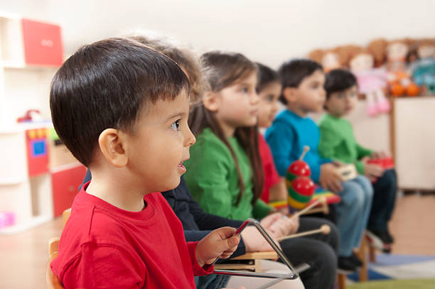 istock Preschool Children in a Music Class 183845555