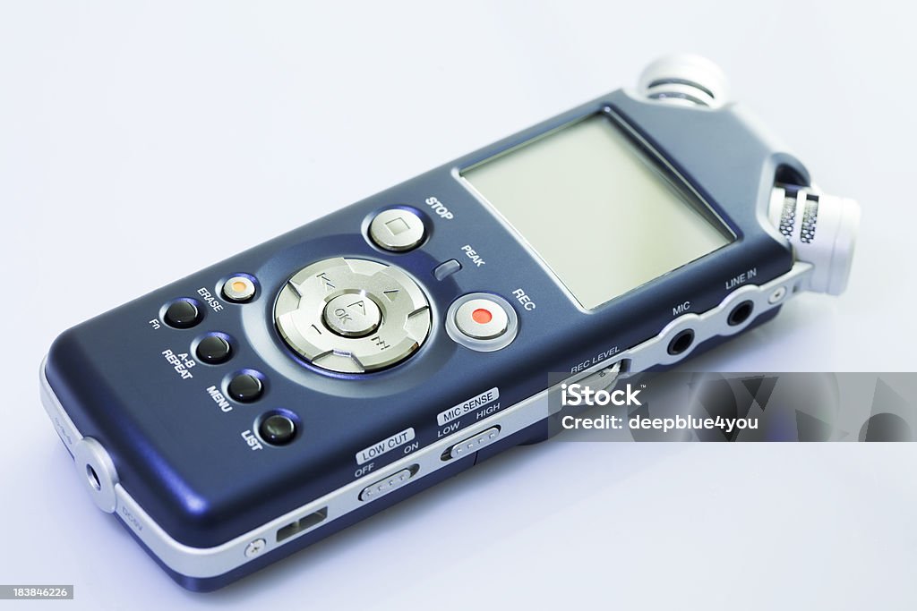 Blu mobile pocket spia registratore - Foto stock royalty-free di Piccolo