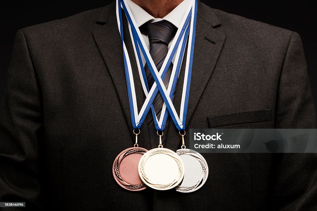 Erfolgreiche Geschäftsmann - Lizenzfrei Medaille Stock-Foto
