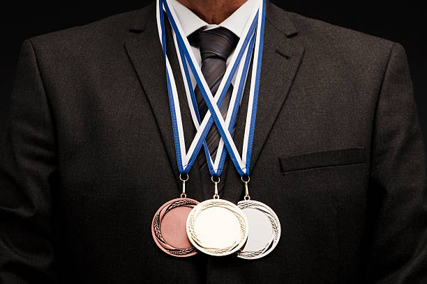 istock A successful businessman who won three medals 183846596