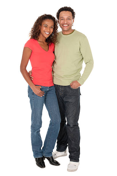 istock Happy Couple Isolated on White 183846759