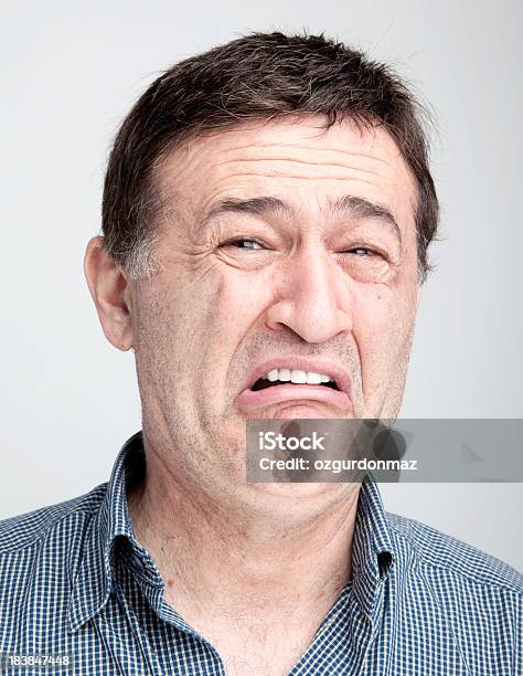 Man Making A Face Stock Photo - Download Image Now - Grimacing, Portrait, Mature Men