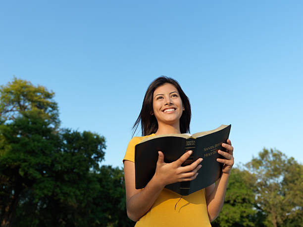 istock Happy christian woman 183847615