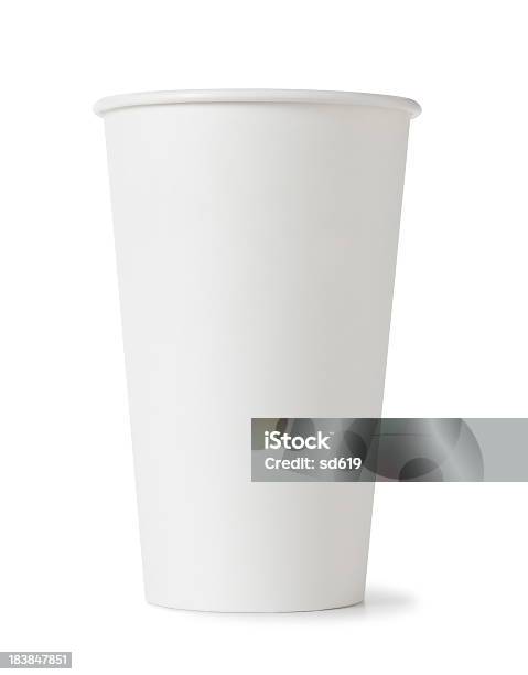 Bianco Tazza - Fotografie stock e altre immagini di Bicchiere di carta - Bicchiere di carta, Scontornabile, Bibita