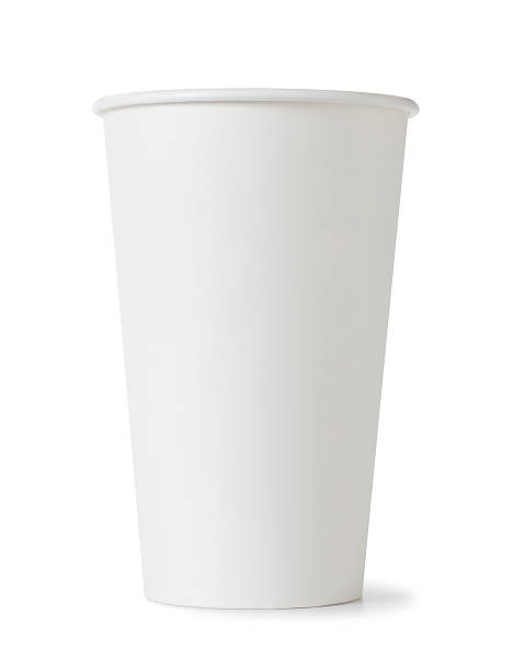white cup - wegwerpbeker stockfoto's en -beelden