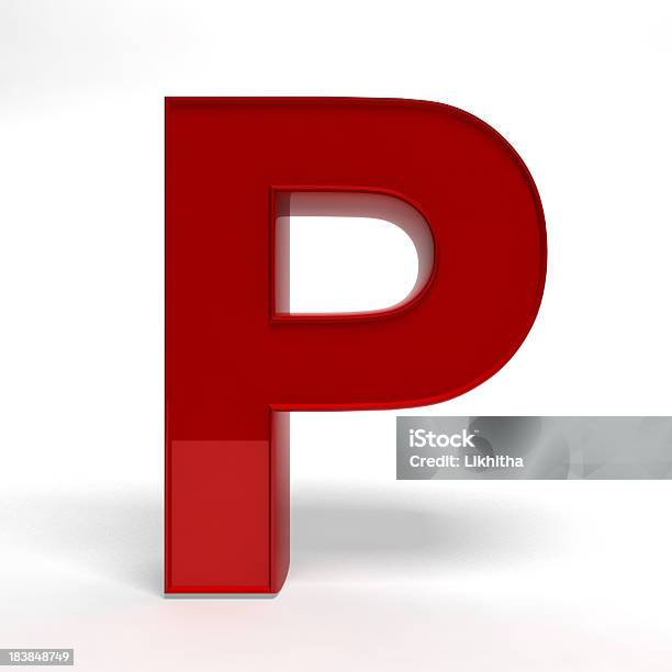 Red Letter P Stockfoto und mehr Bilder von Abstrakt - Abstrakt, Alphabet, Alphabetische Reihenfolge