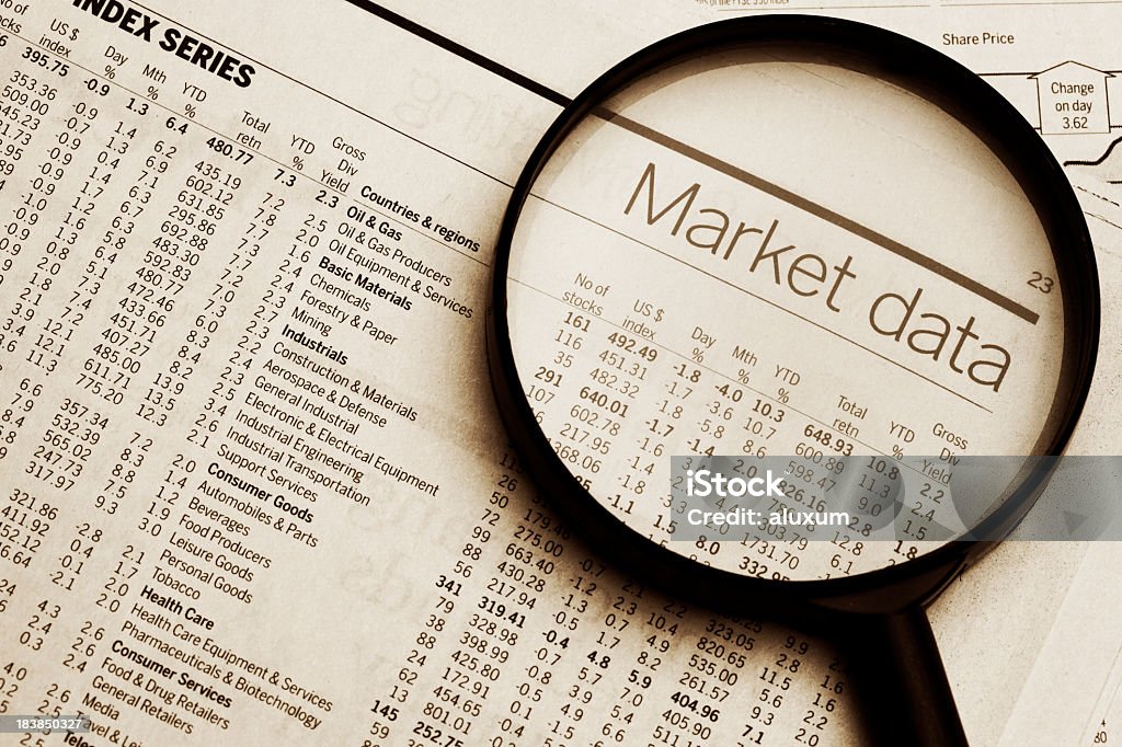 Dados do mercado - Foto de stock de Bolsa de valores e ações royalty-free