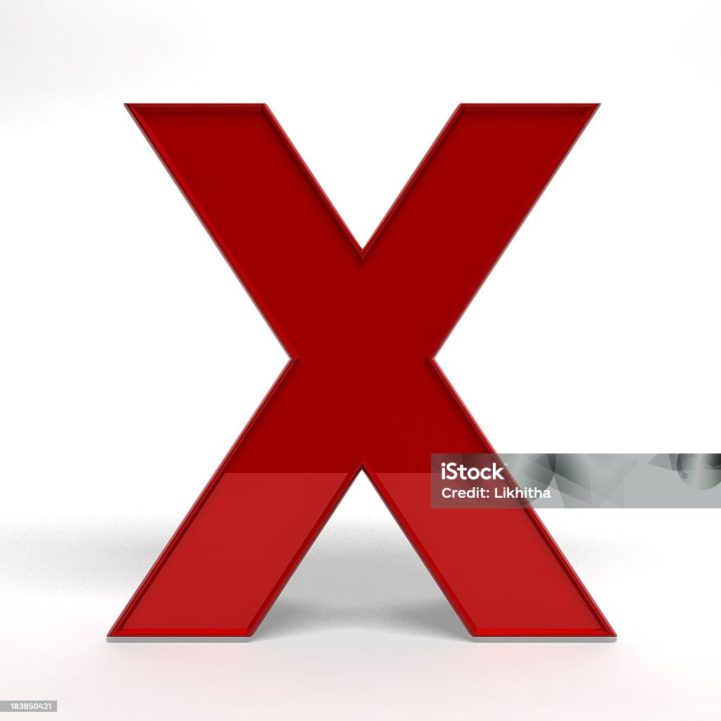 Красная Буква X - Стоковые фото Алфавит роялти-фри