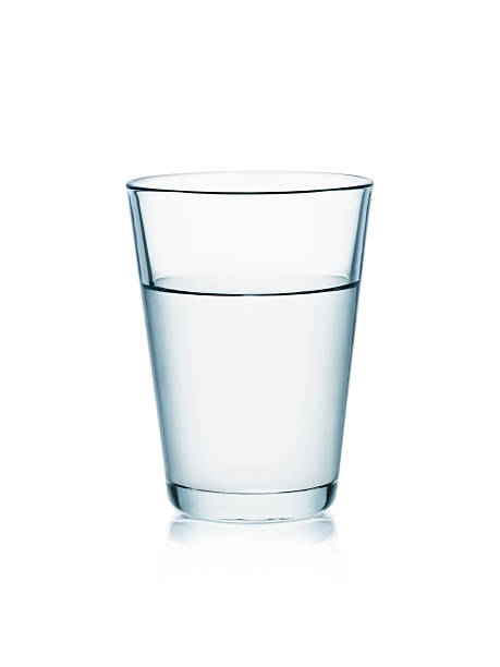 istock Glass of water isolated on white 183850461