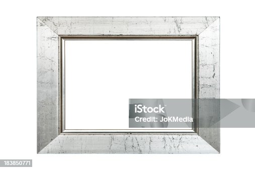 istock Scratched Silver Picture Frame (Clipping Path Included) 183850771