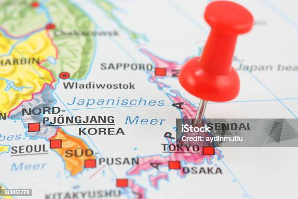 Foto de Tachinha No Mapa De Japão e mais fotos de stock de Acidentes e desastres - Acidentes e desastres, Fukushima, Mapa