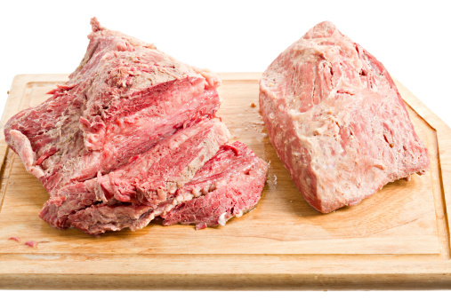 Corn Beef Color Corned Beef Fatty And Lean Stock Photo - Download Image Now - Beef ...