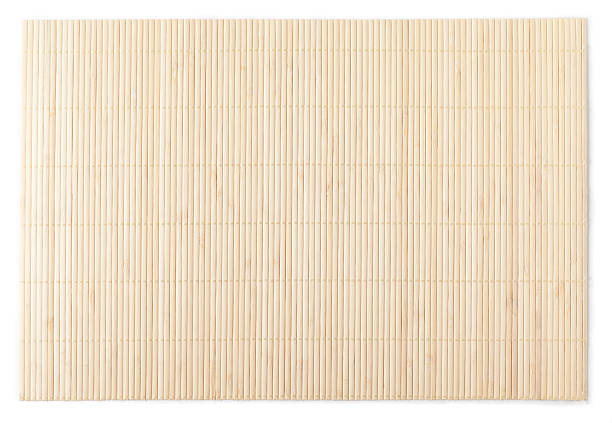 Bamboo mat "Black bamboo mat on white. This file is cleaned, retouched and contains" bamboo fabric stock pictures, royalty-free photos & images