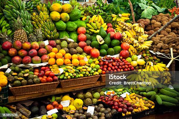 Vegetable Market Stock Photo - Download Image Now - Fruit, Vegetable, Supermarket