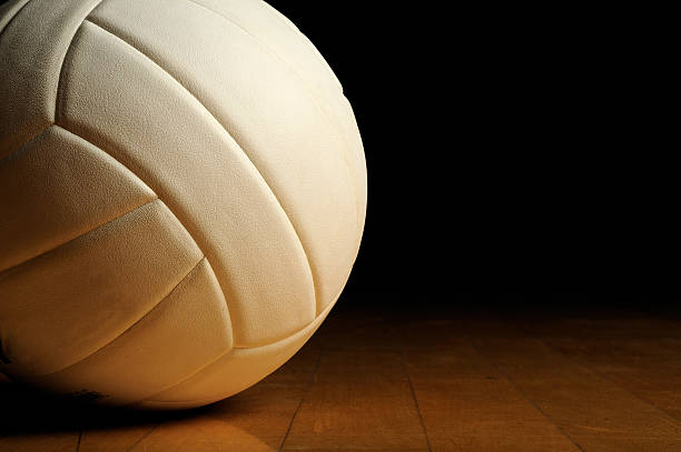 istock Volleyball in an empty gym 183852238