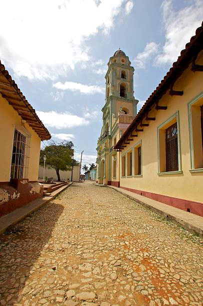 istock Yellow buildings and a tower in Trindad Cuba 183852520