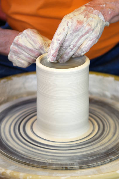 istock Close-up of Potter Working with Clay 183852601