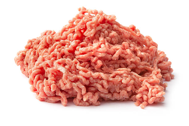 Meat: Minced Meat Isolated on White Background More Photos like this here.... ground beef photos stock pictures, royalty-free photos & images