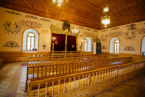 Interior of synagogue in Akhaltsikhe, Georgia.