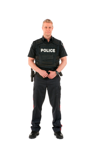 A police man in uniform