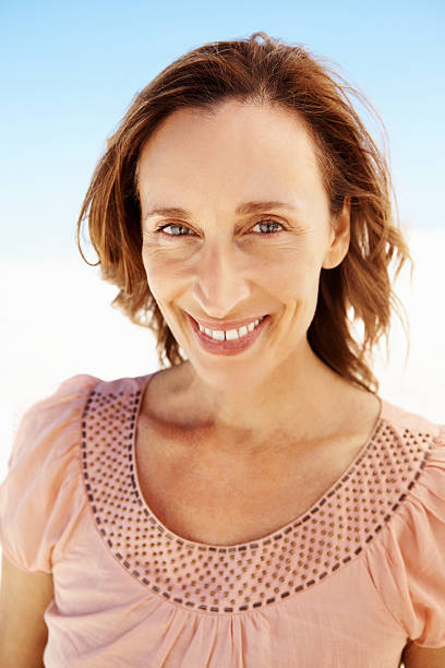 istock Middle-aged woman smiling 183853957