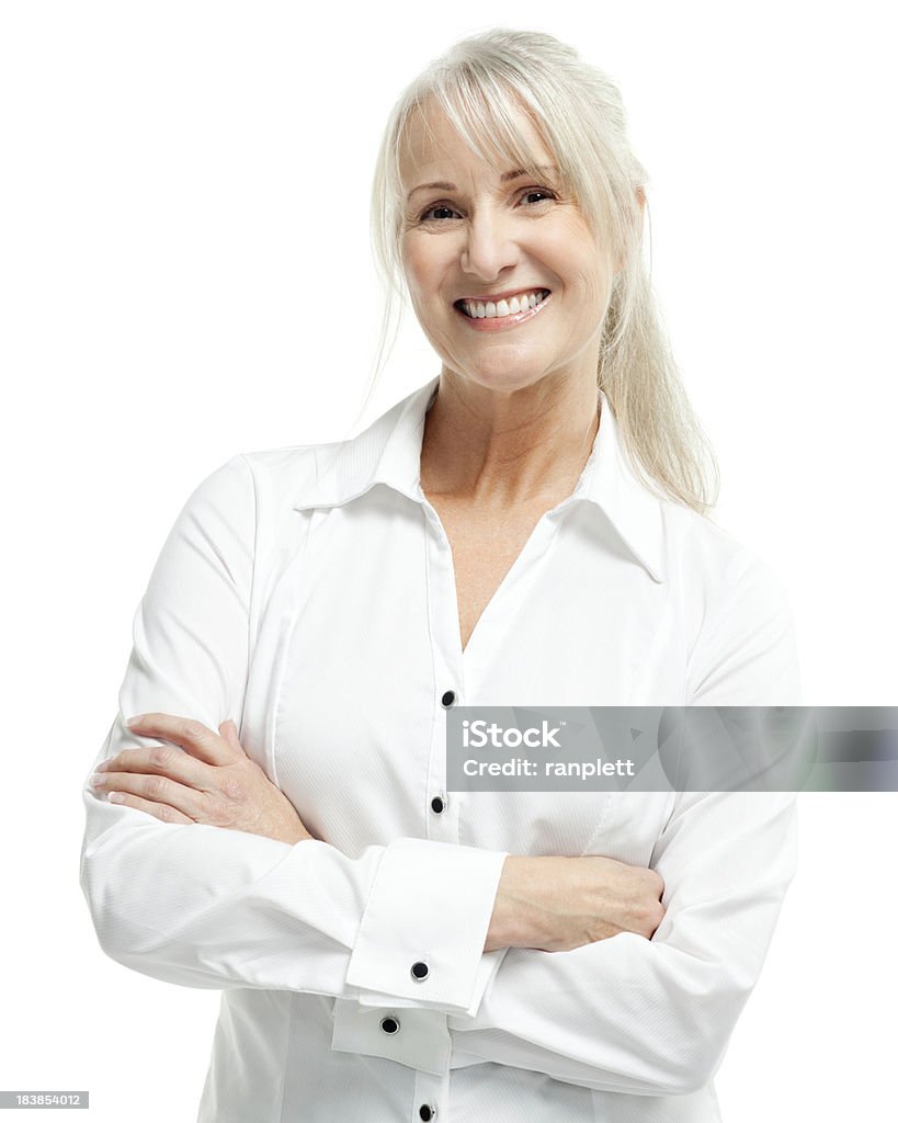 Ältere Frau-isoliert - Lizenzfrei Aktiver Senior Stock-Foto