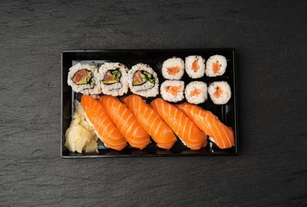 istock Sushi Set, Susi Rolls Lunch, Nori Maki, Nigiri Sushi Roll 1838542016