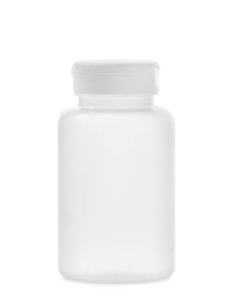 istock White plastic bottle for pills, vitamin, nutritional supplements on a white background. 1838543634
