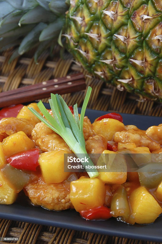 Huhn Süß-Sauer - Lizenzfrei Ananas Stock-Foto