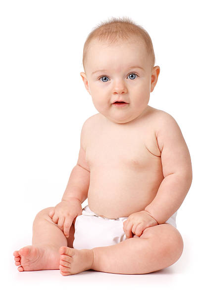 istock Baby Sitting Isolated on White 183855209