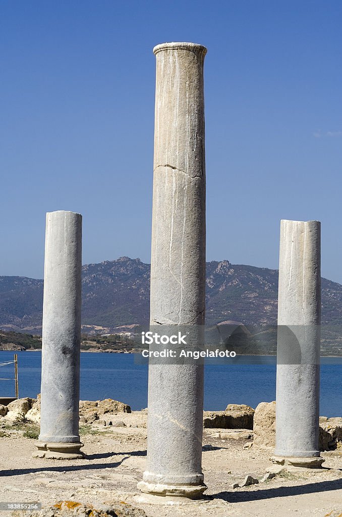 Ancient ruins of Nora, Sardinia, Italy. "Ruins of the ancient city of Nora, Sardinia, Italy." Cagliari Stock Photo