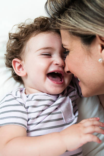 istock Cute baby girl with mother 183856549