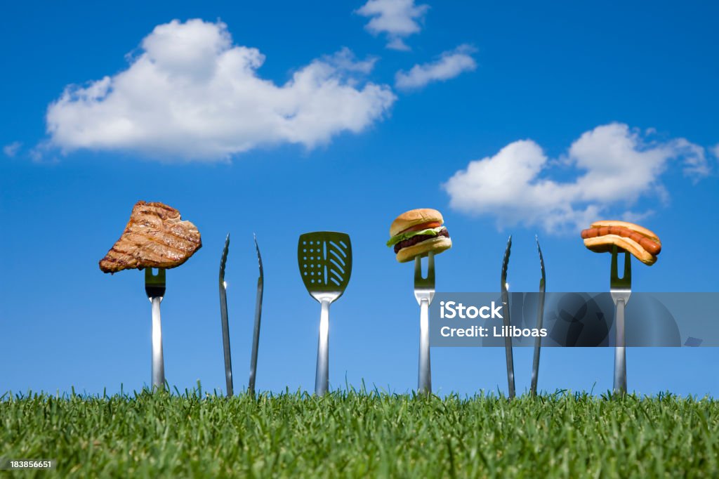 Grilling fora - Royalty-free Grelhador Foto de stock