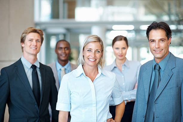 istock Business colleagues smiling 183856658