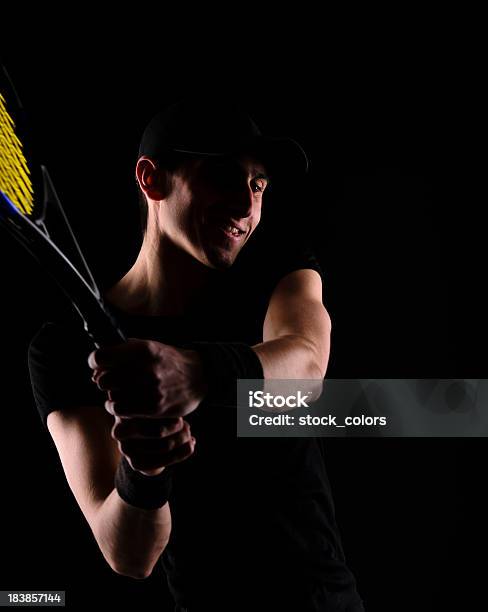 Tenis Player - zdjęcia stockowe i więcej obrazów 20-29 lat - 20-29 lat, Adolescencja, Czarne tło