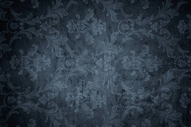 szary tło wiktoriański - paisley textile floral pattern pattern zdjęcia i obrazy z banku zdjęć