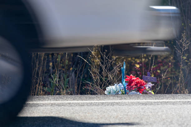 Road side memorial along the highway