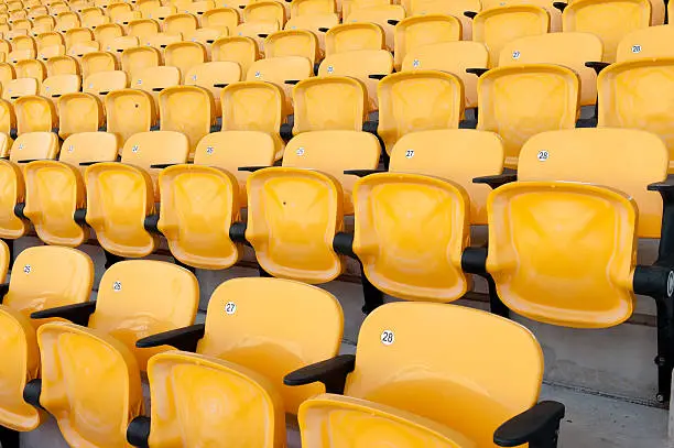 empty seats in a stadium