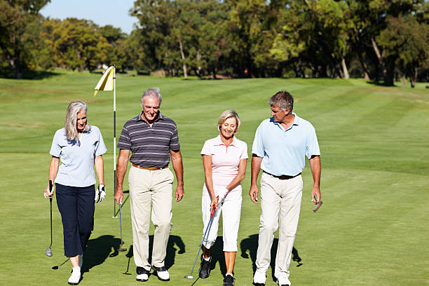 istock Two mature couples discussing the game 183858627
