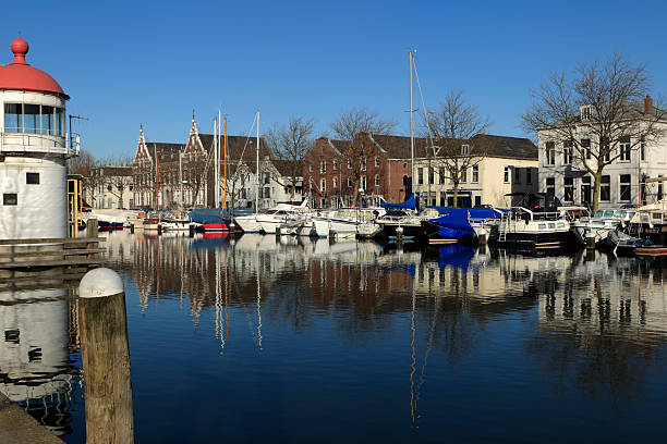 harbour of Vlaardingen stock photo