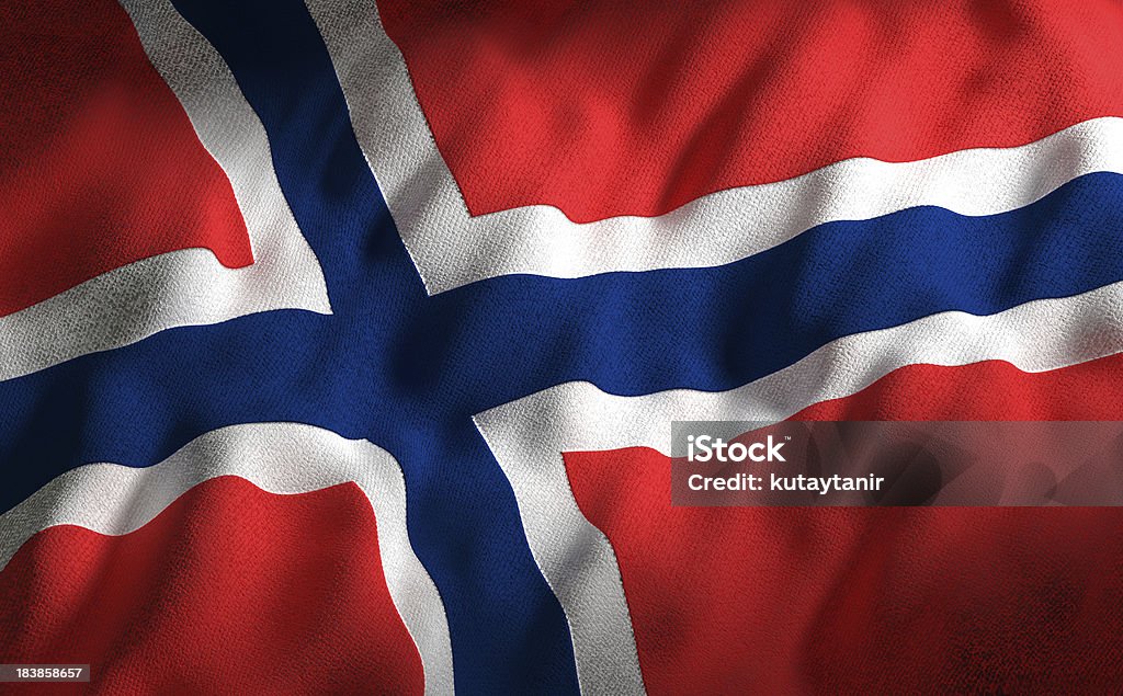 Bandiera della Norvegia - Foto stock royalty-free di Bandiera