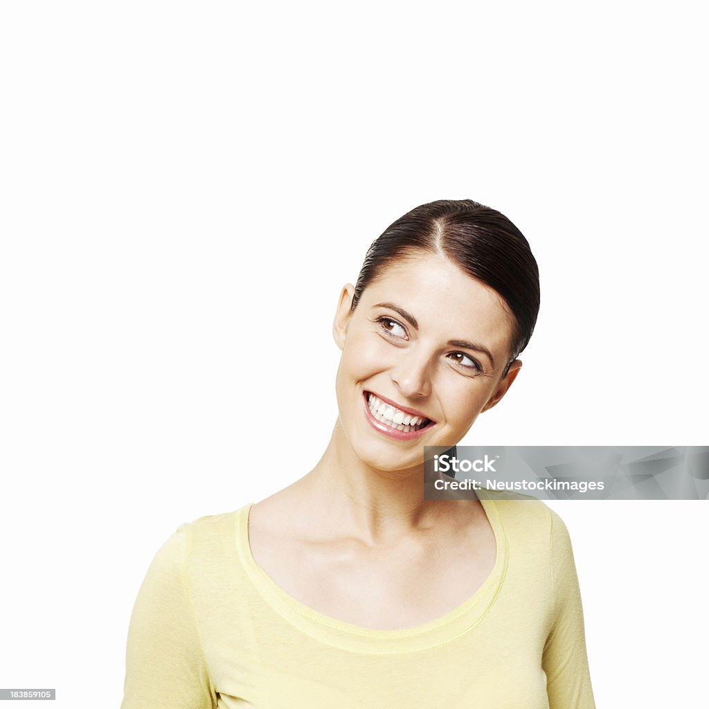 Mulher jovem sorridente-isolado para o lado - Royalty-free 20-24 Anos Foto de stock