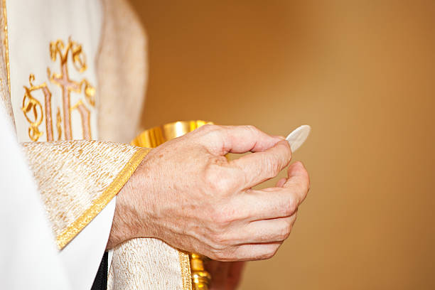 Priest celebrate a mass at the church